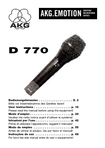 Manual AKG D 770 Microphone