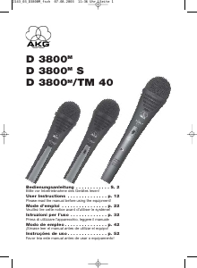 Mode d’emploi AKG D 3800 Microphone