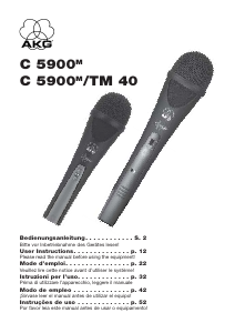 Manuale AKG C 5900 Microfono