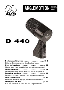 Manual AKG D 440 Microfone