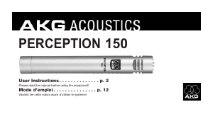 Mode d’emploi AKG Perception 150 Microphone