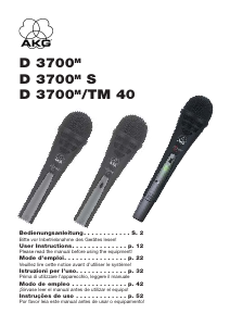 Mode d’emploi AKG D 3700 Microphone