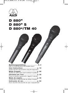 Handleiding AKG D 880 S Microfoon