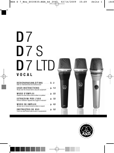 Manuale AKG D 7 LTD Microfono