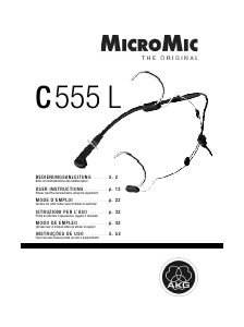 Manual de uso AKG C 555 L MicroMic Micrófono