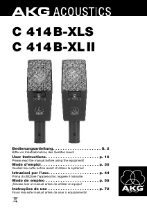 Manual de uso AKG C 414 B-XL II Micrófono