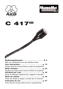 Manuale AKG C 417 III Microfono