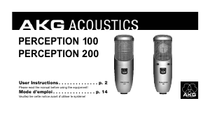 Mode d’emploi AKG Perception 100 Microphone