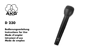 Mode d’emploi AKG D 230 Microphone