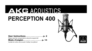 Mode d’emploi AKG Perception 400 Microphone