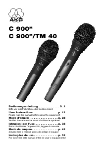 Manual de uso AKG C 900 Micrófono