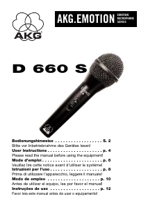 Manual de uso AKG D 660 S Micrófono