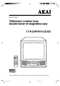 Mode d’emploi Akai CT-R21MT4V-E1 Téléviseur