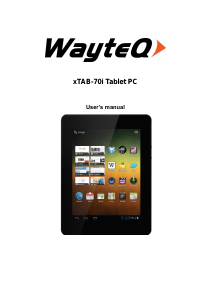 Manual WayteQ xTAB 70i Tablet