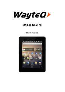 Manual WayteQ xTAB 70 Tablet