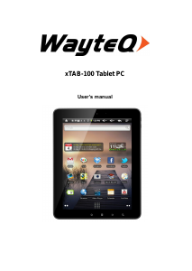 Handleiding WayteQ xTAB 100 Tablet