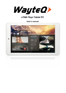 Handleiding WayteQ xTAB 70qci Tablet