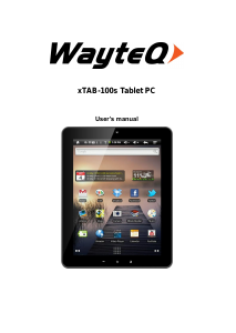 Manual WayteQ xTAB 100s Tablet