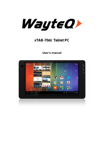 Handleiding WayteQ xTAB 70dc Tablet