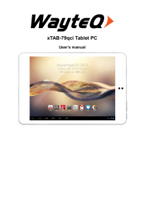 Manual WayteQ xTAB 79qci Tablet