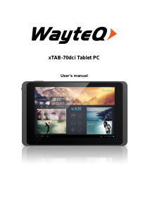 Manual WayteQ xTAB 70dci Tablet