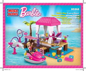 Manuale Mega Bloks set 80244 Barbie Resort tropicale