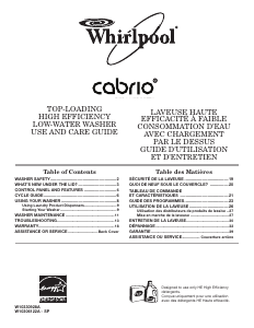 Mode d’emploi Whirlpool WTW7600XW Lave-linge