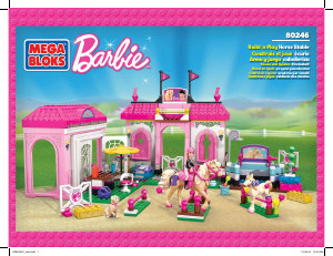 Handleiding Mega Bloks set 80246 Barbie Paardenstal