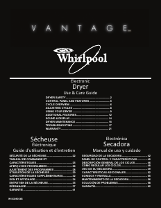 Mode d’emploi Whirlpool WED7990XG Sèche-linge