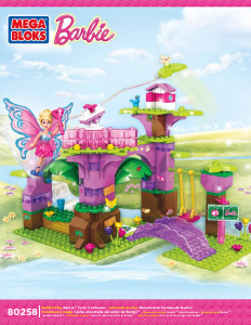 Manual Mega Bloks set 80258 Barbie Fairy treehouse