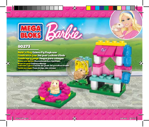 Handleiding Mega Bloks set 80273 Barbie Cavia speeltuin