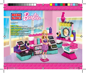 Manual Mega Bloks set 80279 Barbie Beauty kiosk