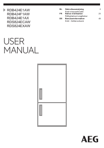 Handleiding AEG RDS424E1AW Koel-vries combinatie