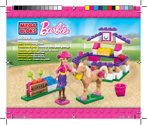 Manual Mega Bloks set 80280 Barbie Pony care