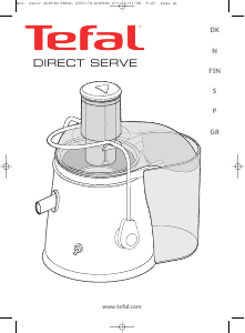 Bruksanvisning Tefal ZN440832 Direct Serve Juicepress
