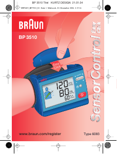 Mode d’emploi Braun BP3510 SensorControl Tensiomètre