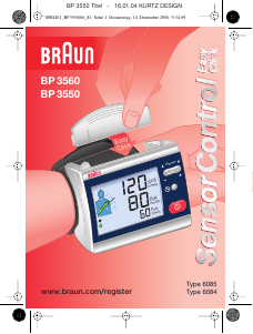 Manual Braun BP3560 SensorControl Blood Pressure Monitor