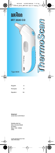 Manual de uso Braun IRT 3020 CO ThermoScan Termómetro