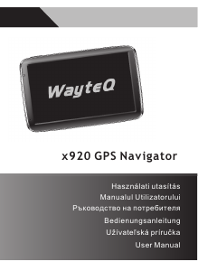 Használati útmutató WayteQ x920 GPS Autós navigáció