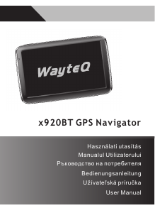 Használati útmutató WayteQ x920BT GPS Autós navigáció