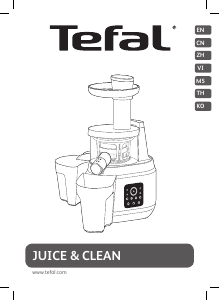 Hướng dẫn sử dụng Tefal ZC420E65 Juice & Clean Máy ép nước trái cây