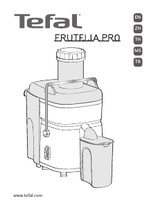 Kullanım kılavuzu Tefal ZE450GTH Frutelia Pro Meyve sıkacağı