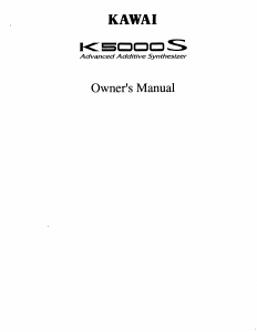Handleiding Kawai K5000S Synthesizer