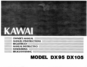 Bruksanvisning Kawai DX95 Orgel