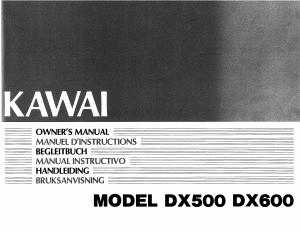 Mode d’emploi Kawai DX500 Orgue