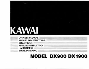Manual de uso Kawai DX1900 Órgano