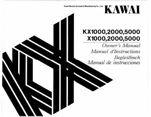 Mode d’emploi Kawai X1000 Orgue