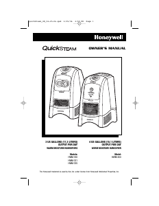 Manual de uso Honeywell HWM331 QuickSteam Humidificador