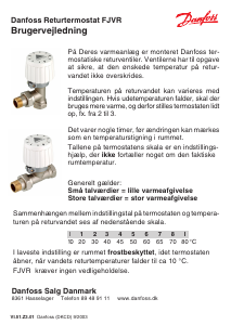 Brugsanvisning Danfoss FJVR Termostat