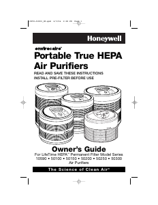 Manual de uso Honeywell 50100 Purificador de aire